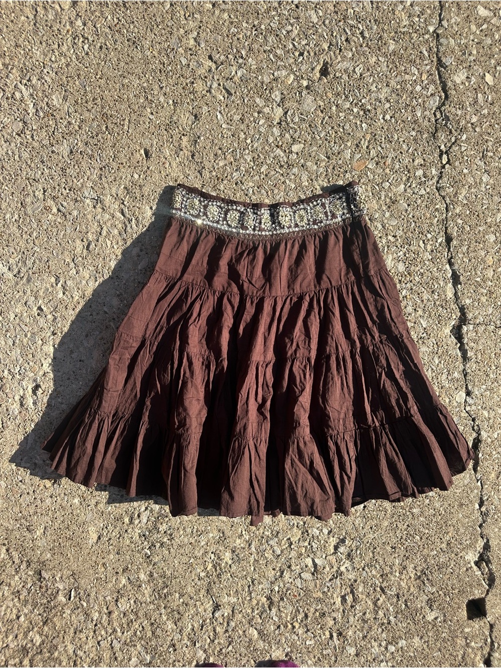 Brown Midi Skirt